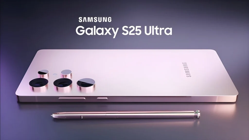 Visual representation of the Samsung Galaxy S25 Ultra featuring MicroLED technology and 200MP camera.