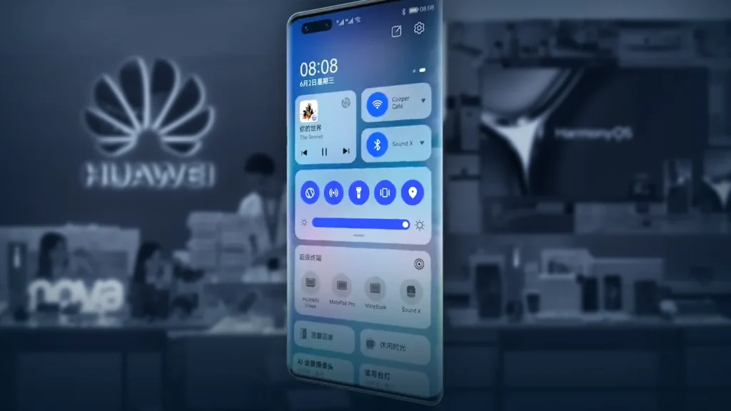 mage showcasing Huawei HarmonyOS ecosystem with cross-device compatibility.