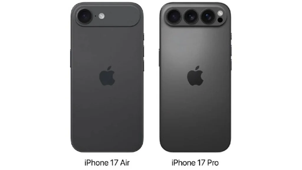 Illustration of the rumored iPhone 17 Air with ultra-slim design and under-display Face ID